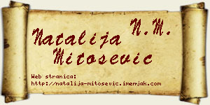 Natalija Mitošević vizit kartica